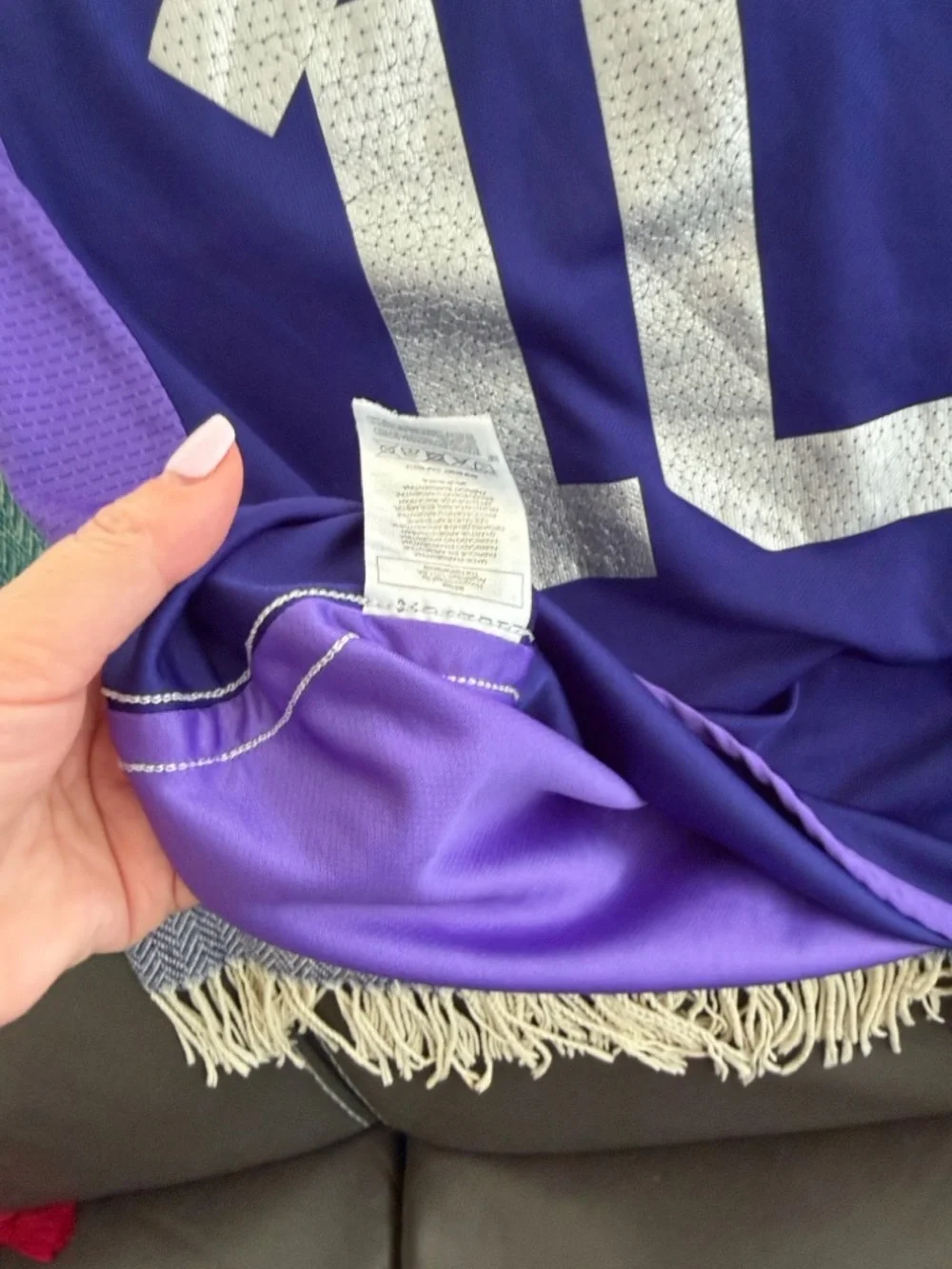 adidas Messi #10 Purple and Light Purple Men's Soccer Jersey